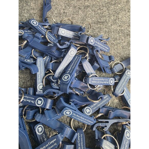 Bulk Lot College Republicans Bottle Opener Keychains Blue Promotional Item - Picture 5 of 7